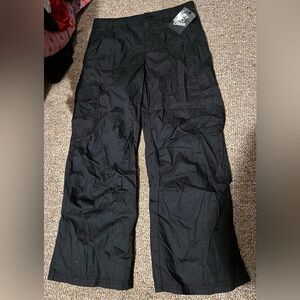 Girls Black Cargo Pants